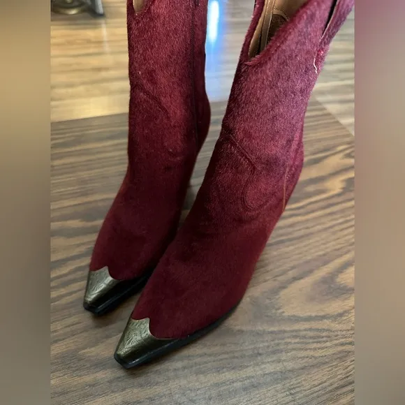 Faux Fur Western Ankle Boot from Buckle NWT
