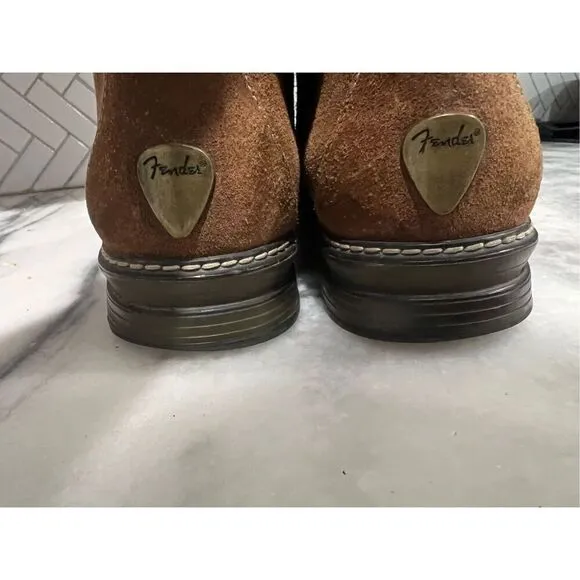 Fender branded Chelsea suede boots Men SZ 8