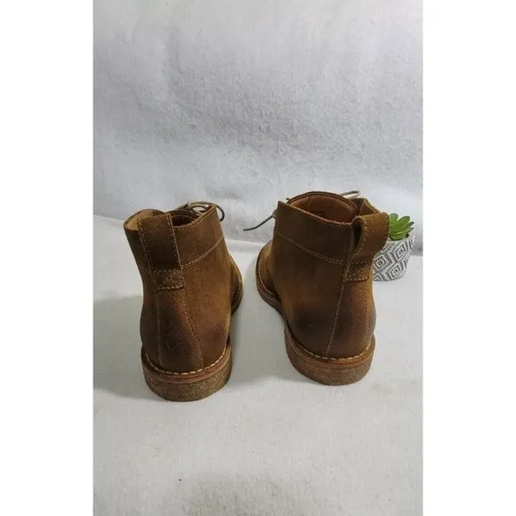 Flag LTD Brown Suede Lace up Round Toe Chukka Men Leather Boots Size 10M/ L20