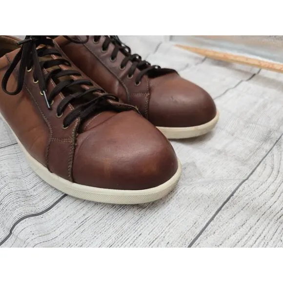 Florsheim Crossover Steel Toe Leather Work Shoes Sneaker in Cognac Mens 13 D
