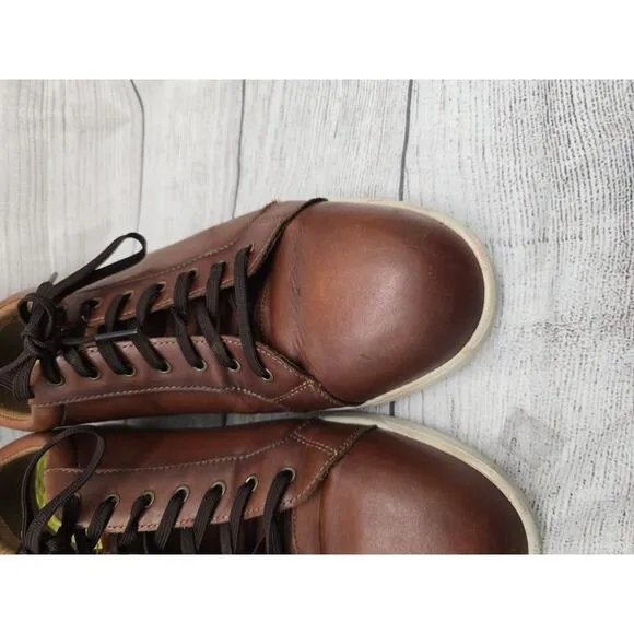 Florsheim Crossover Steel Toe Leather Work Shoes Sneaker in Cognac Mens 13 D