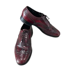 Florsheim Imperial Wingtip 10.5 C Men’s Burgundy Lace Up Dress Shoes Office Wear