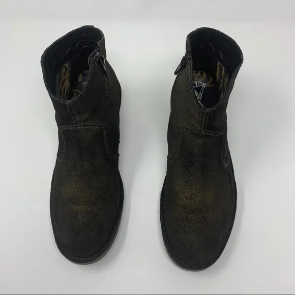 FLY London Dari Suede Leather Ankle Boots Shoes Women Fall Winter 9 to 9 1/2