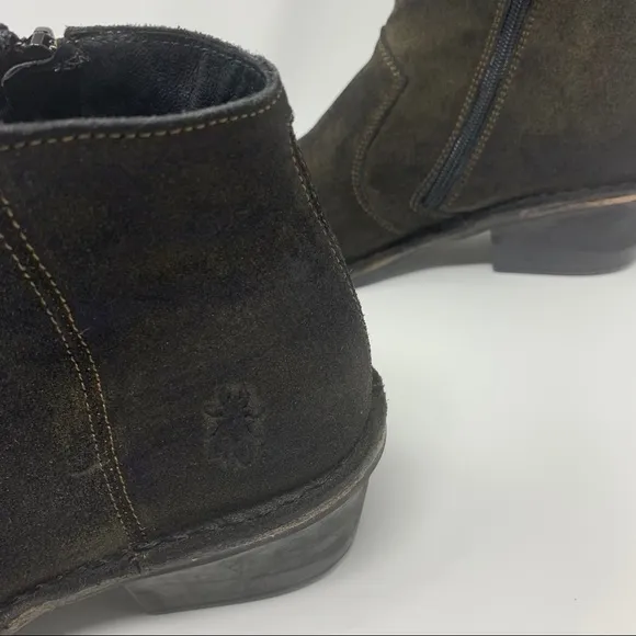 FLY London Dari Suede Leather Ankle Boots Shoes Women Fall Winter 9 to 9 1/2