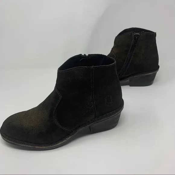 FLY London Dari Suede Leather Ankle Boots Shoes Women Fall Winter 9 to 9 1/2