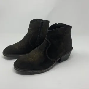 FLY London Dari Suede Leather Ankle Boots Shoes Women Fall Winter 9 to 9 1/2