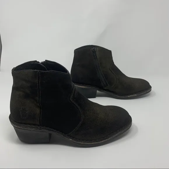 FLY London Dari Suede Leather Ankle Boots Shoes Women Fall Winter 9 to 9 1/2