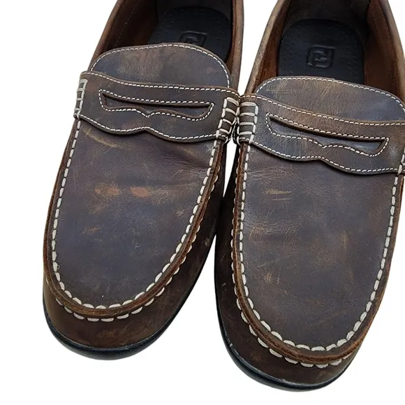 Footjoy Men's Club Casuals Golf Shoes Leather Slip On Loafer - 11