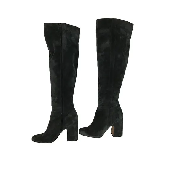 Franco Sarto Tall boots Women Sz. 10M Dark Gray EUC Trendy Over the knee Boots