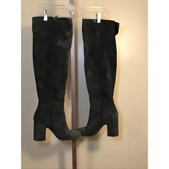 Franco Sarto Tall boots Women Sz. 10M Dark Gray EUC Trendy Over the knee Boots
