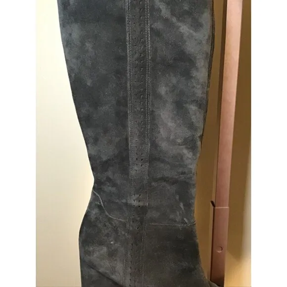 Franco Sarto Tall boots Women Sz. 10M Dark Gray EUC Trendy Over the knee Boots