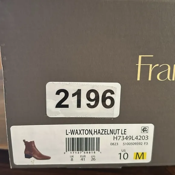 Franco Sarto Waxton Leather Block Heel Square Toe Booties NEW Size 10
