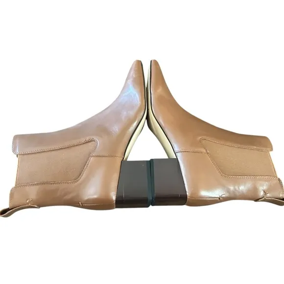 Franco Sarto Waxton Leather Block Heel Square Toe Booties NEW Size 10