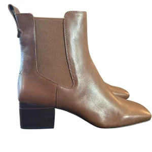 Franco Sarto Waxton Leather Block Heel Square Toe Booties NEW Size 10