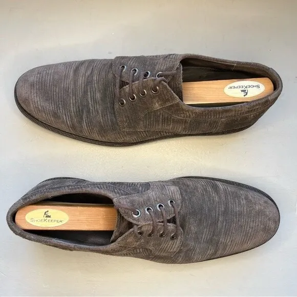 Frederic by Lloyd Germany Brown Corduroy Look Lace Up Shoe Men UK 8.5 US 9 - 9.5