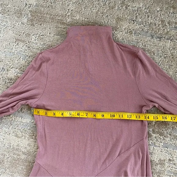 Free People Beach Pescado Mauve Pink Maxi Long A Line High Neck Dress: X-Small