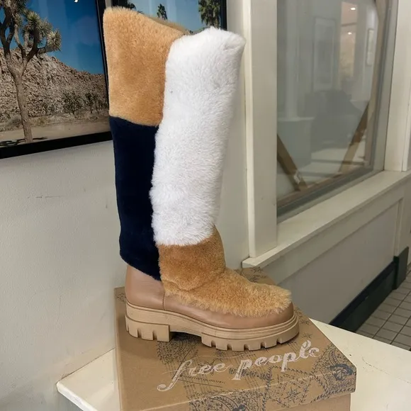 Free People Happy Thoughts Faux Fur Boots