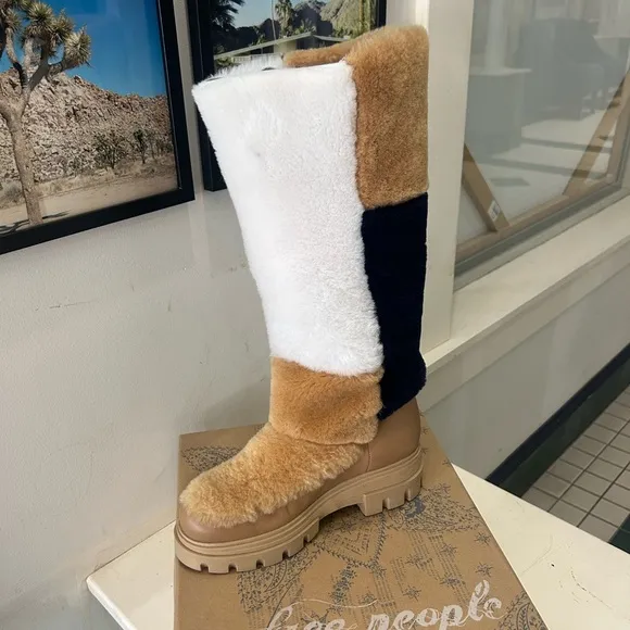 Free People Happy Thoughts Faux Fur Boots