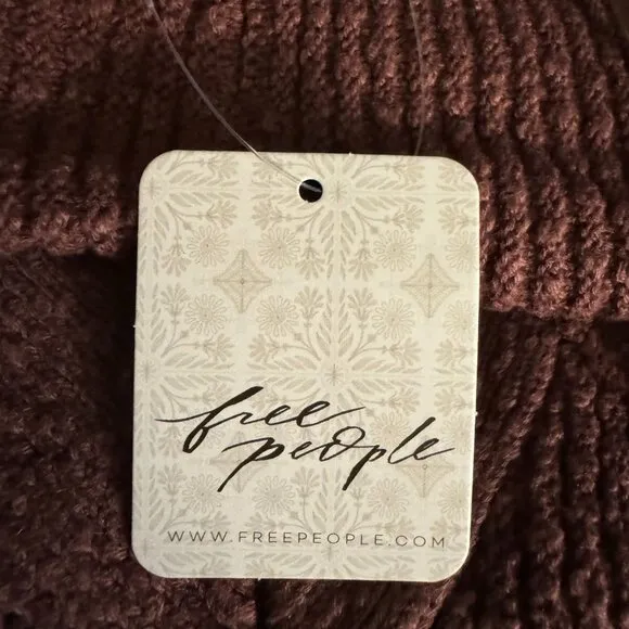 Free People Primavera Skort Sweater Set in Dark Brown  SMALL NWT