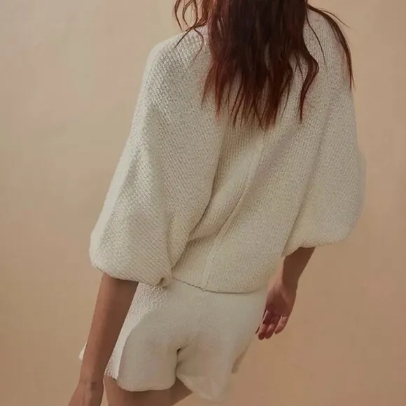 Free People Primavera Skort Sweater Set in Ivory Large NWT