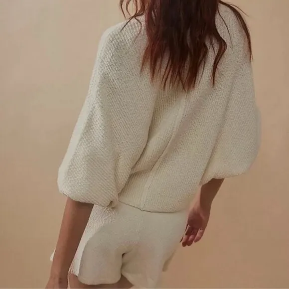 Free People Primavera Skort Sweater Set in Ivory Large NWT