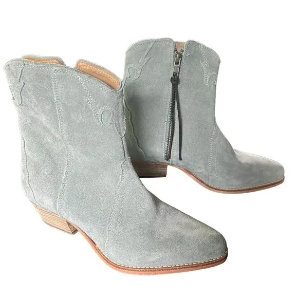 Free People Womens Boots Pale Blue Western New Frontier EU 36.5 US 6.5