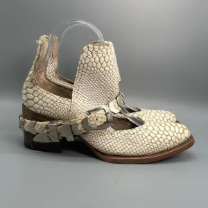 Freebird By Steven Tan Blade Womens 5 Reptile Snake Distressed Buckle Boot Shoe