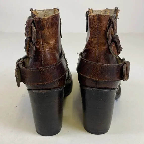 Freebird FB Bolo Women Distressed Buckle Boots 7 B80