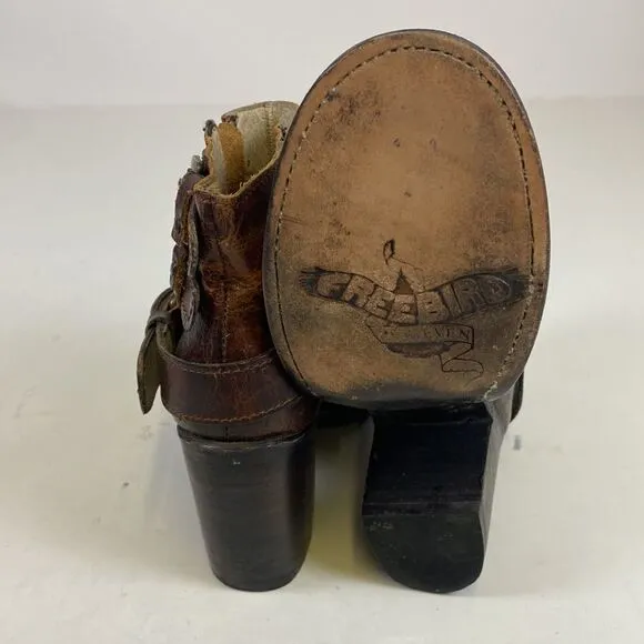 Freebird FB Bolo Women Distressed Buckle Boots 7 B80