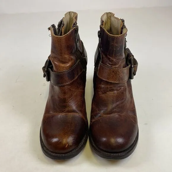 Freebird FB Bolo Women Distressed Buckle Boots 7 B80