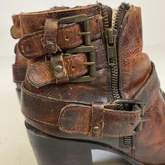 Freebird FB Bolo Women Distressed Buckle Boots 7 B80