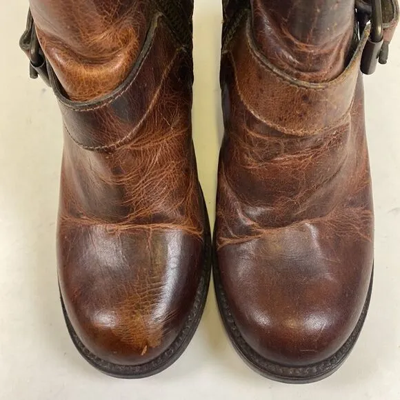 Freebird FB Bolo Women Distressed Buckle Boots 7 B80