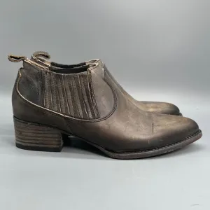 Freebird Opal Womens 9 Brown Boots Booties Pointed Toe Distressed Leather Shoes
