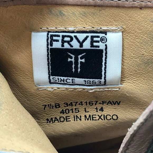 Frye Beige Leather Ankle Boots &amp; Booties | Heeled with Zip Closure