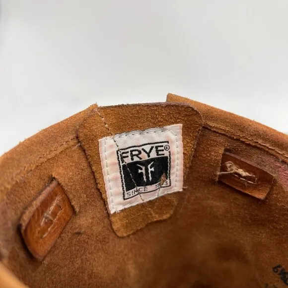 Frye Brown Leather Buckle Ankle Boots | Size 6.5