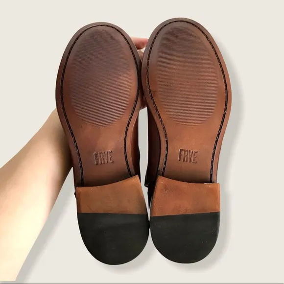 Frye Elyssa Cognac Leather Shootie/Ankle Booties