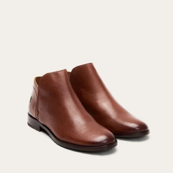 Frye Elyssa Cognac Leather Shootie/Ankle Booties