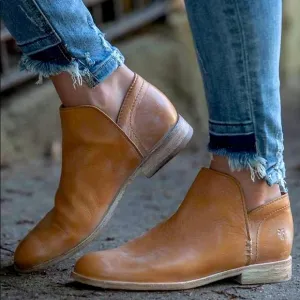 Frye Elyssa Cognac Leather Shootie/Ankle Booties