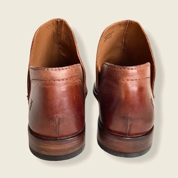Frye Elyssa Cognac Leather Shootie/Ankle Booties
