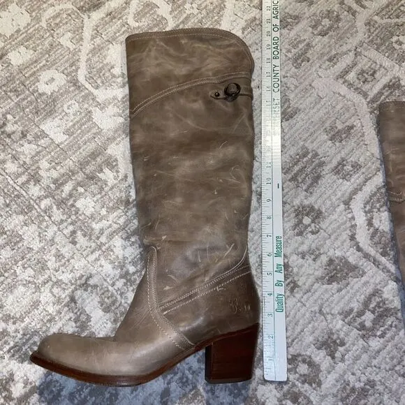 Frye Jane Tall Cuff Boots Women 8 B Country Leather Riding 77594 Western Indie