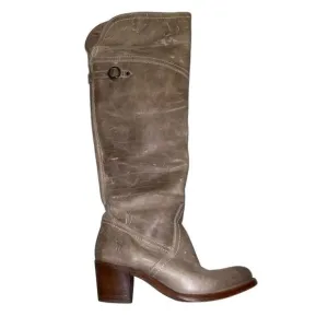 Frye Jane Tall Cuff Boots Women 8 B Country Leather Riding 77594 Western Indie