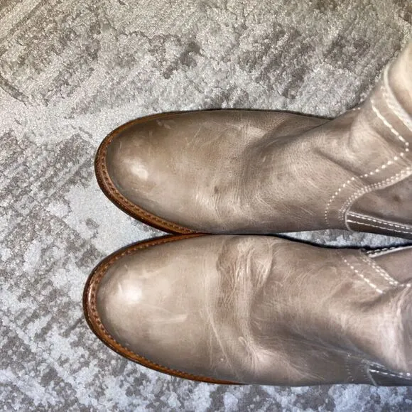 Frye Jane Tall Cuff Boots Women 8 B Country Leather Riding 77594 Western Indie