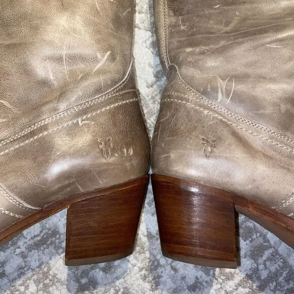 Frye Jane Tall Cuff Boots Women 8 B Country Leather Riding 77594 Western Indie
