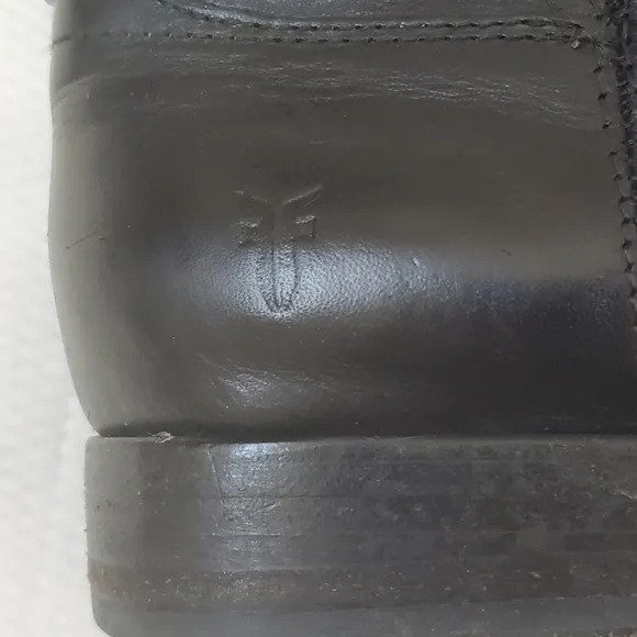 Frye Melissa Tall Pull On Riding Boots Black Leather Women 6