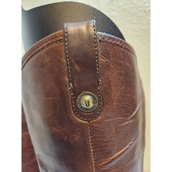 Frye Melissa Women's Brown Leather Pull On Riding Tall Boots Size 7