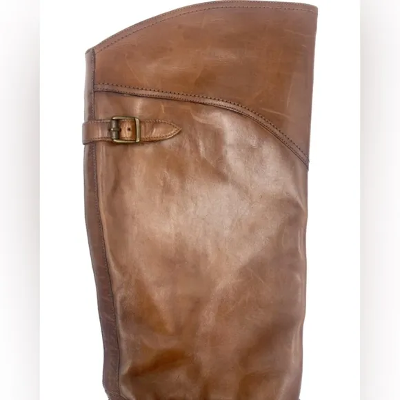 Frye Riding Boots Dorado Whiskey Brown Leather Women 9M Style 3477568 Equestria