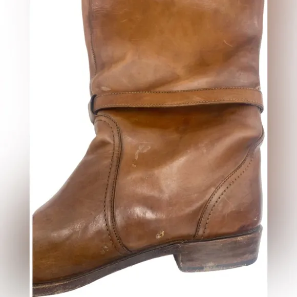 Frye Riding Boots Dorado Whiskey Brown Leather Women 9M Style 3477568 Equestria