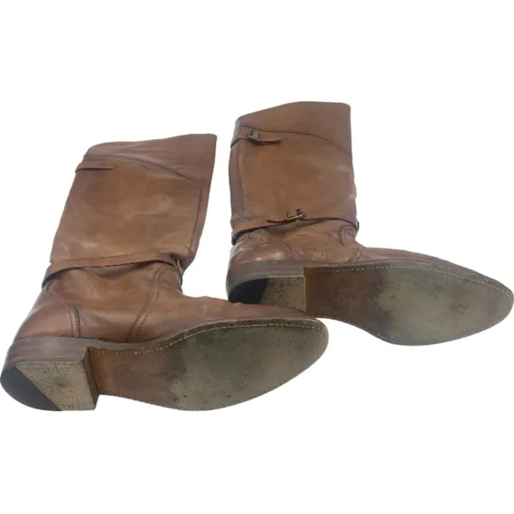 Frye Riding Boots Dorado Whiskey Brown Leather Women 9M Style 3477568 Equestria