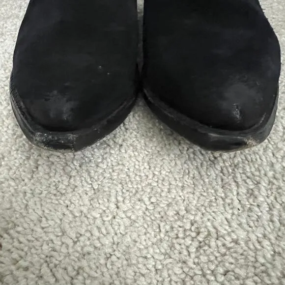 Frye Sacha Suede Black Shorts Boots Western Women Size 8.5