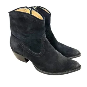 Frye Sacha Suede Black Shorts Boots Western Women Size 8.5